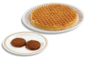 WAFFLE with a SIDE OF MEAT