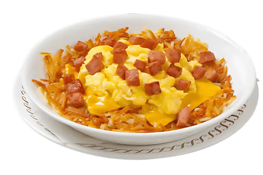 HAM EGG & CHEESE HASHBROWN BOWL